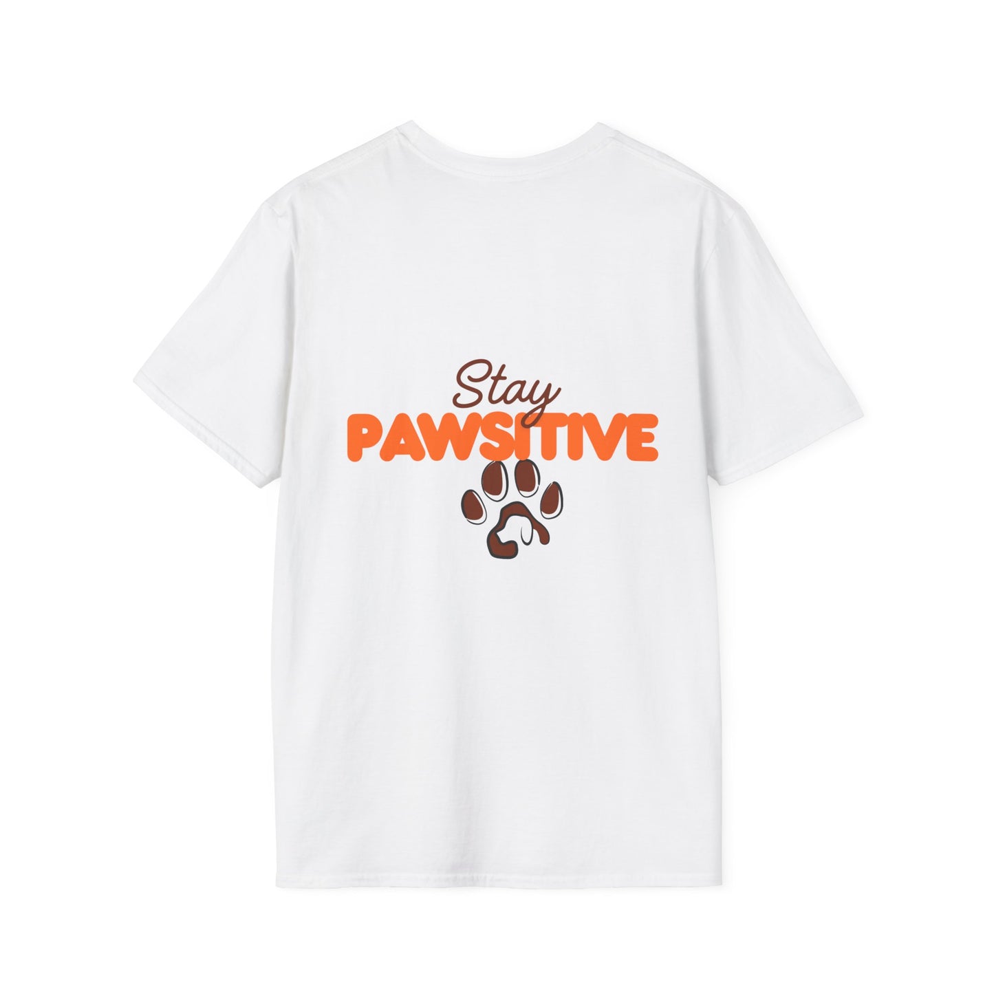 Stay Pawsitive T-Shirt — Dog Paw Graphic Tee