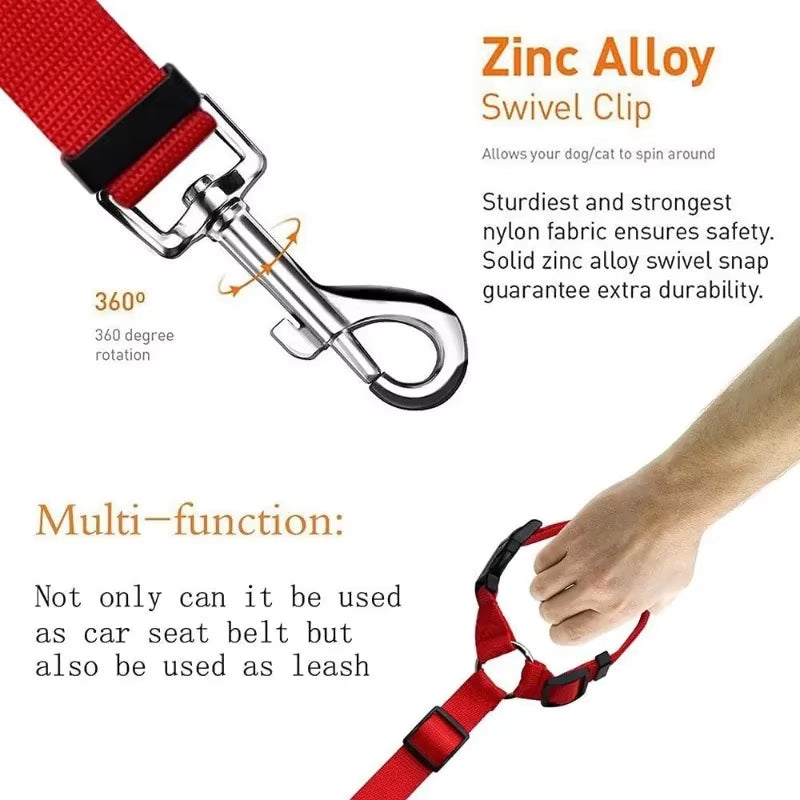 Pet Supplies Car Seat Belt Dog Seat Belt Dog Car Leash Belt Adjustable Cushioning Elastic Travel Strap Leads Safety Leash Rope F