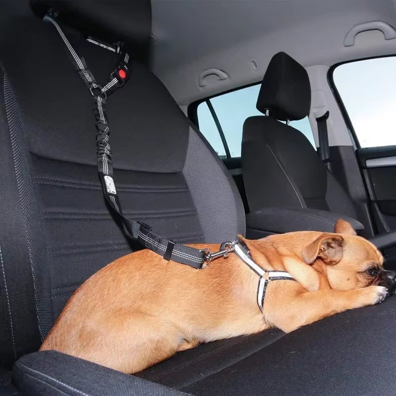 Pet Supplies Car Seat Belt Dog Seat Belt Dog Car Leash Belt Adjustable Cushioning Elastic Travel Strap Leads Safety Leash Rope F