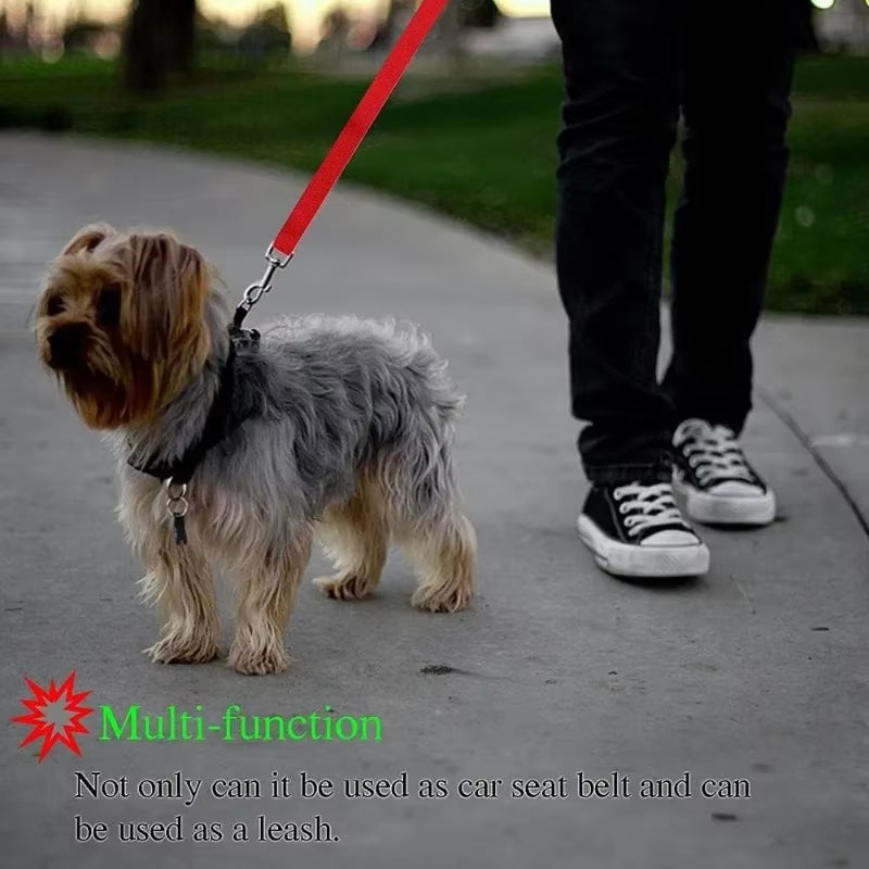 Pet Supplies Car Seat Belt Dog Seat Belt Dog Car Leash Belt Adjustable Cushioning Elastic Travel Strap Leads Safety Leash Rope F
