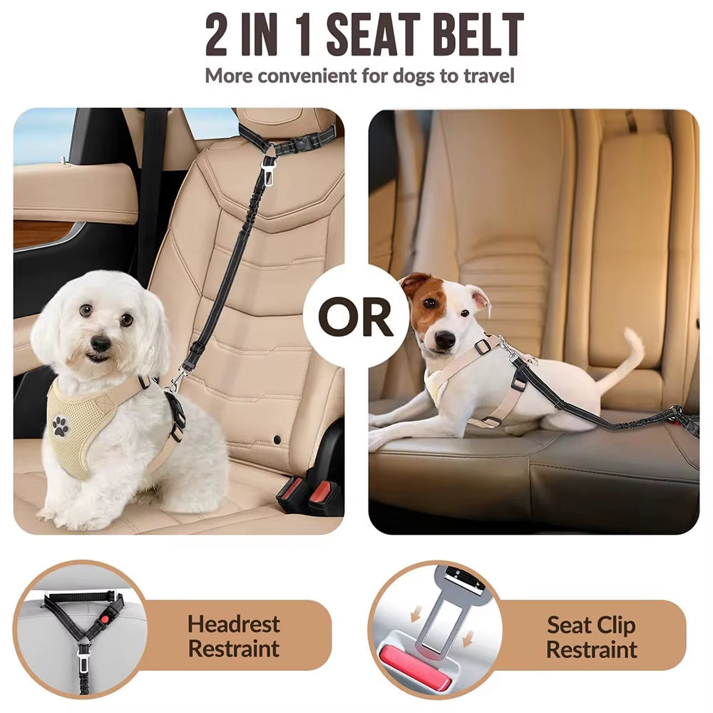 Multi-Functional Pet Seat Belt/ 3-In-1 Harness