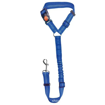 Pet Supplies Car Seat Belt Dog Seat Belt Dog Car Leash Belt Adjustable Cushioning Elastic Travel Strap Leads Safety Leash Rope F