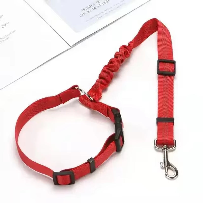 Pet Supplies Car Seat Belt Dog Seat Belt Dog Car Leash Belt Adjustable Cushioning Elastic Travel Strap Leads Safety Leash Rope F